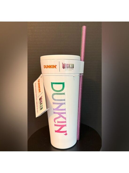 Dunkin Donuts Other - NEW Dunkin’ x Wicked “For Good” Stainless Steel Tumbler Cup 20oz Limited Edition